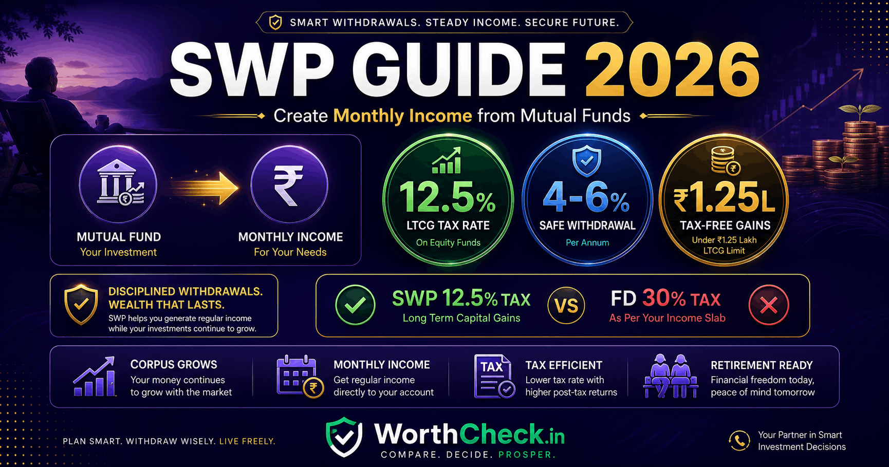 SWP Guide 2026: Create Tax-Efficient Monthly Income from Mutual Funds